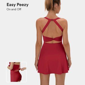 Halara Tennis Exercise Dress Shorts with Skirt and Pockets
